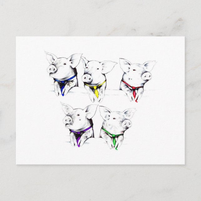 Political Pigs (Postcard) Postcard (Front)