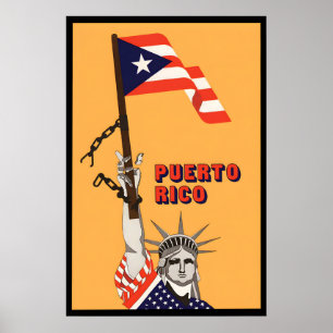 Political Poster World Solidarity with Puerto Rico
