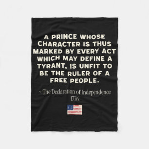 Political Protest Declaration Of Independence No T Fleece Blanket