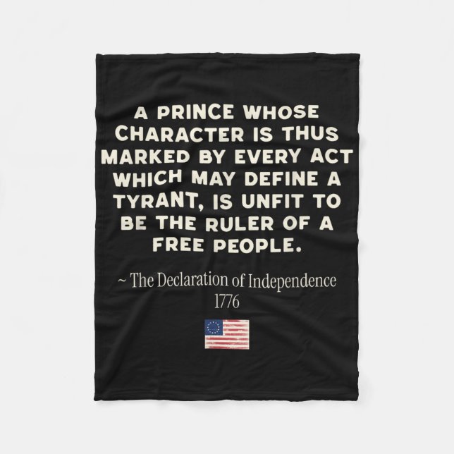 Political Protest Declaration Of Independence No T Fleece Blanket (Front)