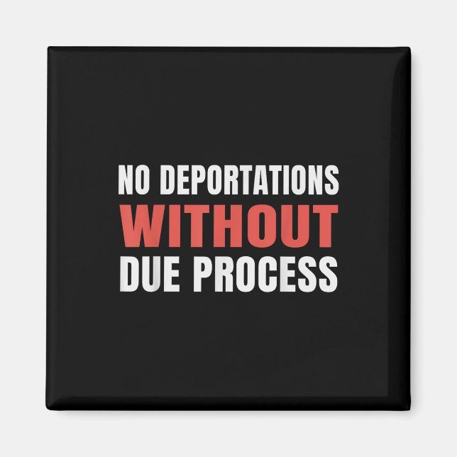 Political Protest No Deportations Without Due Proc Magnet (Front)
