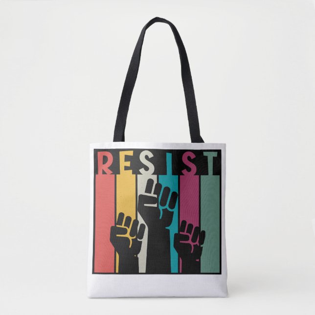 Political Protest Resist Grocery Tote (Front)
