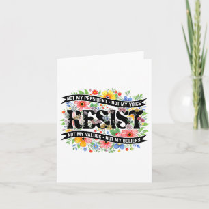 Political Protest Resistance Not My President Resi Card