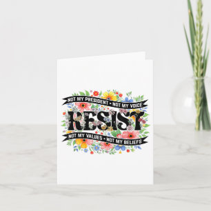 Political Protest Resistance Not My President Resi Card