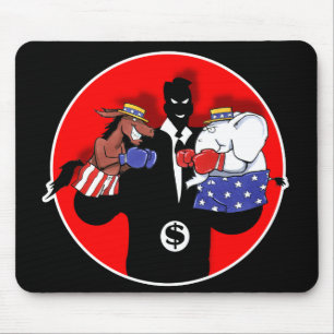 Political Puppet Show Mouse Pad