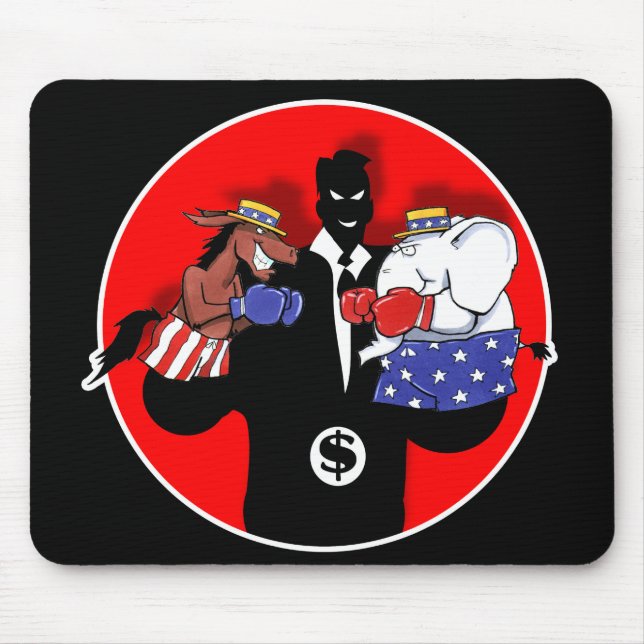 Political Puppet Show Mouse Pad (Front)