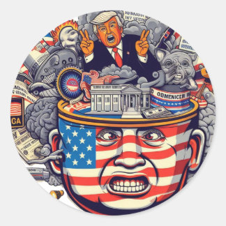 Political Satire Classic Round Sticker
