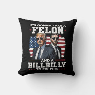 Political Satire - Trump Vance Fixing America Cushion