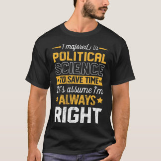 Political Science Major Tshirt for Back to School