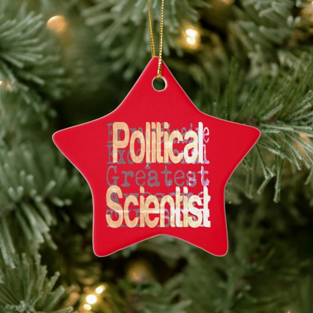Political Scientist Extraordinaire Ceramic Ornament (Tree)