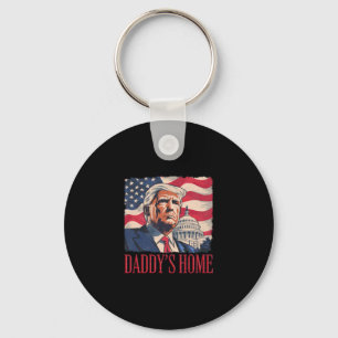 Political Statement Daddy's Home Trump Tee - Men's Key Ring