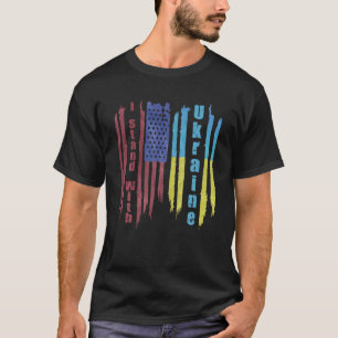 Political Support I Stand With Ukraine USA Ukraini T-Shirt