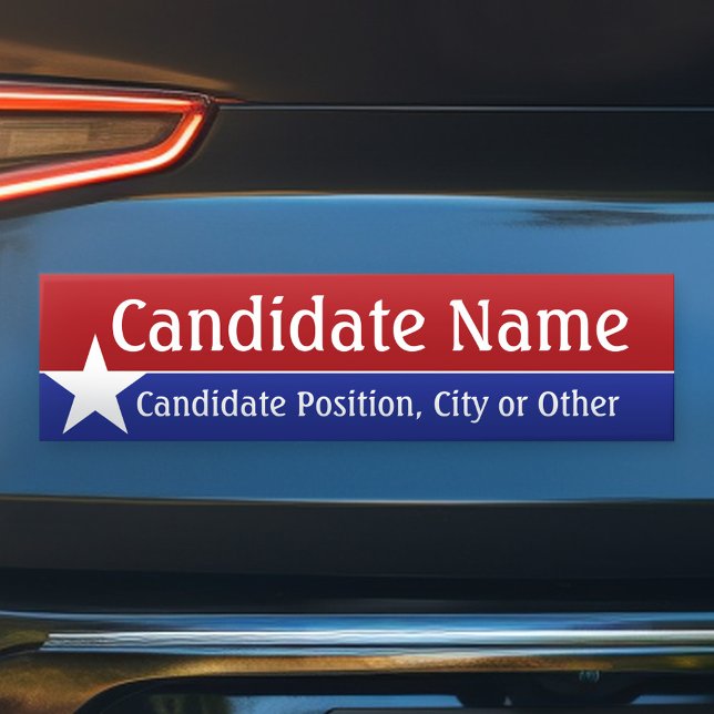 Political Theme - Customise This Bumper Sticker! Sticker (Create Your Own Bumper Sticker - Great for any election)