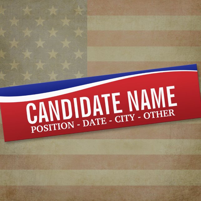 Political Theme - Customise This Bumper Sticker! Sticker (Bumper Sticker)