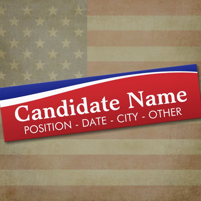 Political Theme - Customise This Bumper Sticker! Sticker (Bumper Sticker)