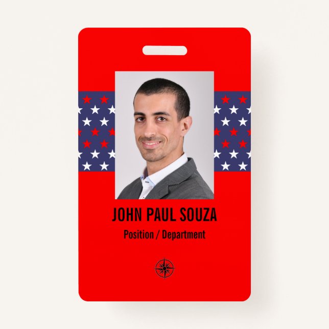 Political Theme Security ID Badge (Front)