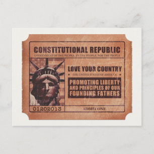 Political Ticket Postcard