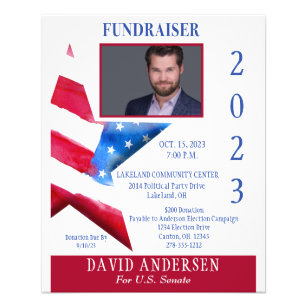 Political Town Hall Fundraiser  W/Photo Flyer