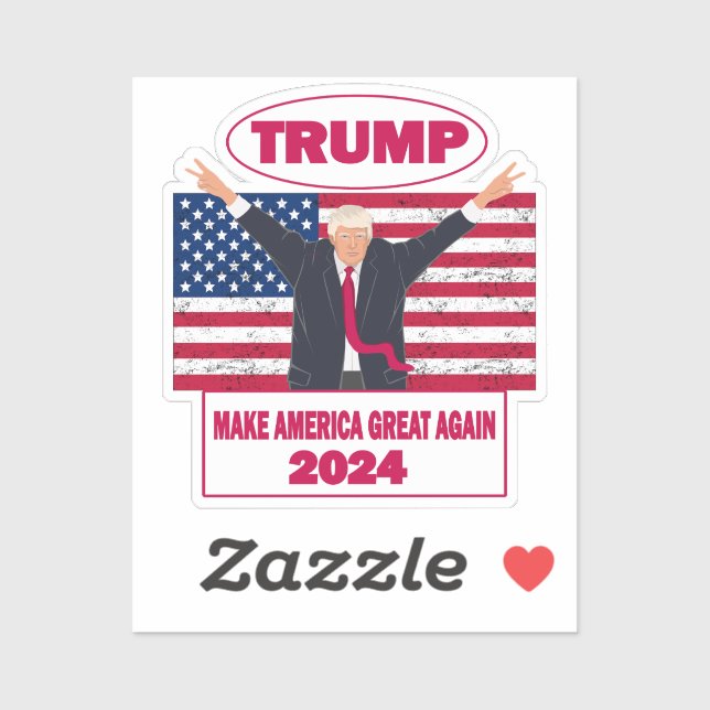 Political Trump 2024 American Flag Election (Sheet)