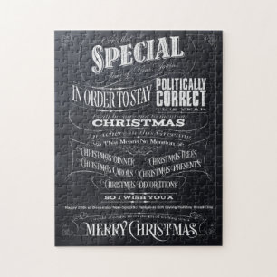 Politically  (in) Correct Chalk Chrismas woke - I Jigsaw Puzzle