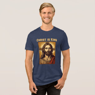 Politically Incorrect Christ is King Christian Tri-Blend Shirt