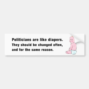 Politicians & Diapers Bumper Sticker