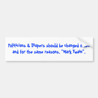 Politicians & Diapers Bumper Sticker