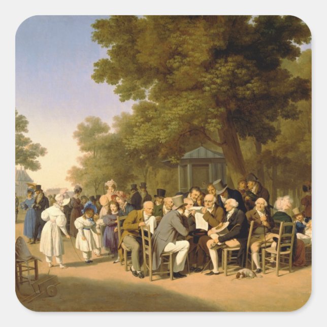 Politicians in the Tuileries Gardens, 1832 Square Sticker (Front)