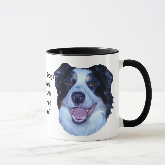 Politics Border Collie Will Bark The Truth Mug (Right)
