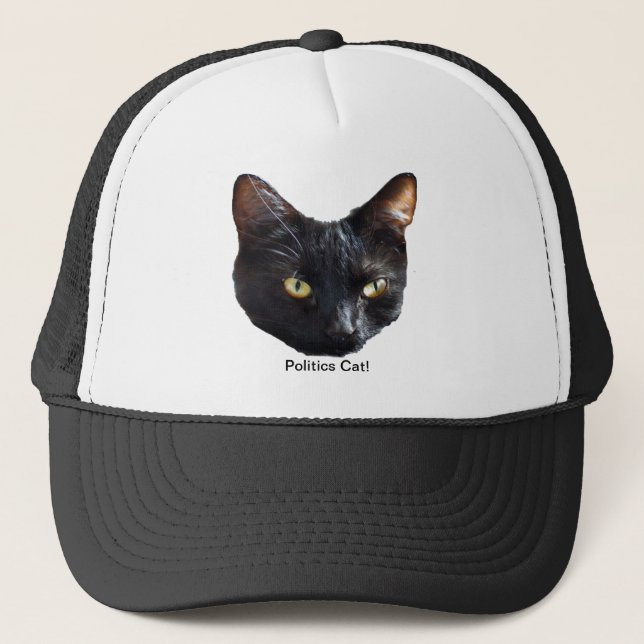 Politics Cat No Rats Will Be In Office Trucker Hat (Front)