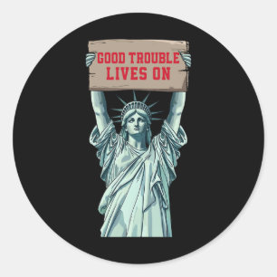Politics Humour Statue Of Liberty Classic Round Sticker