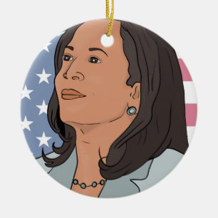 Politics Kamala Harris Ceramic Ornament