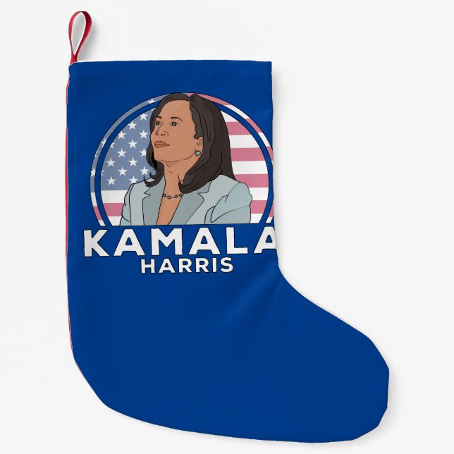 Politics Kamala Harris Small Christmas Stocking (Front)