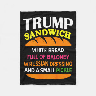 Politigovernment Agencyn Sandwich White Bread Fleece Blanket