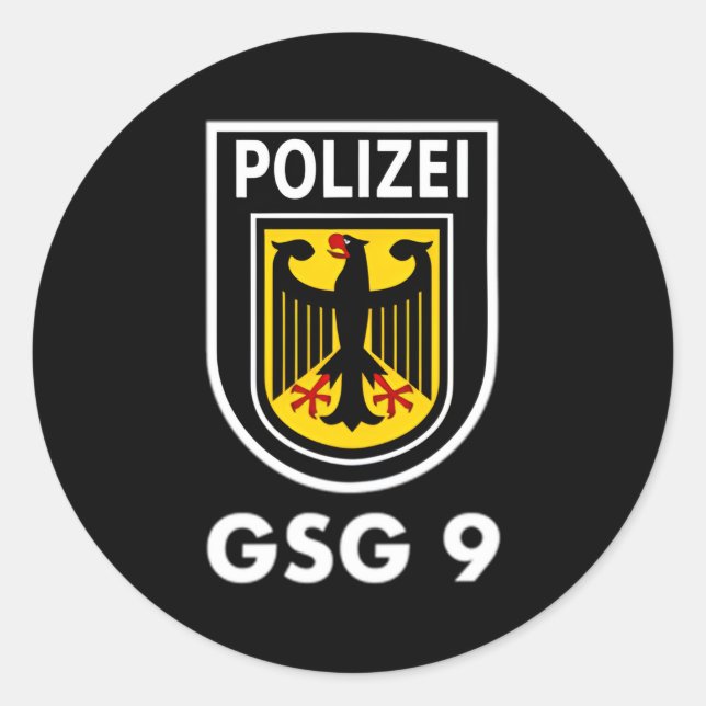 Polizei Gsg 9 Bundespolizei Classic Round Sticker (Front)