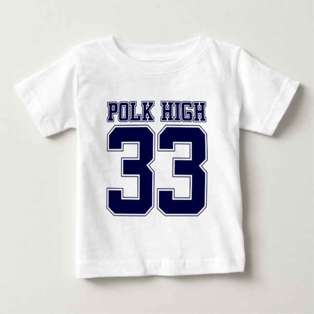 Polk High Bundy back Baby T-Shirt (Front)