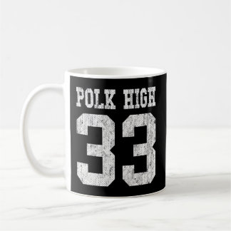 Polk High School Football Jersey 33 Aged Look Coffee Mug