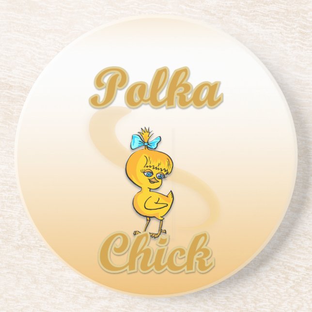 Polka Chick Coaster (Front)