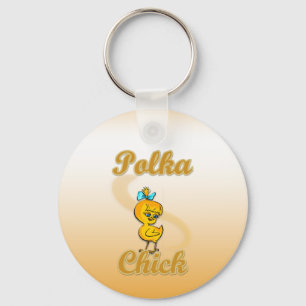Polka Chick Key Ring