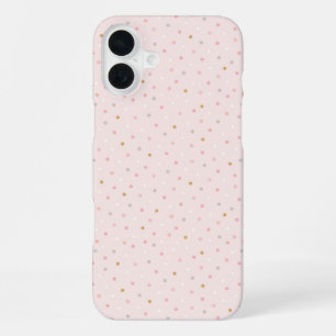 Polka Confetti Pattern iPhone 16 Plus Case