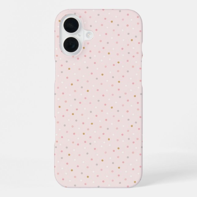 Polka Confetti Pattern iPhone Case (Back)