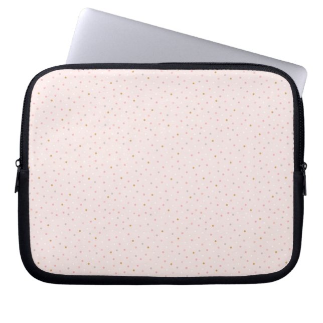 Polka Confetti Pattern Laptop Sleeve (Front)