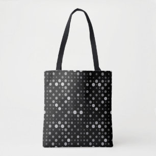 Polka Dot 01.Grey Black BG Tote Bag