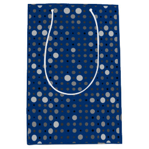 Polka Dot 01.Grey Blue BG Medium Gift Bag