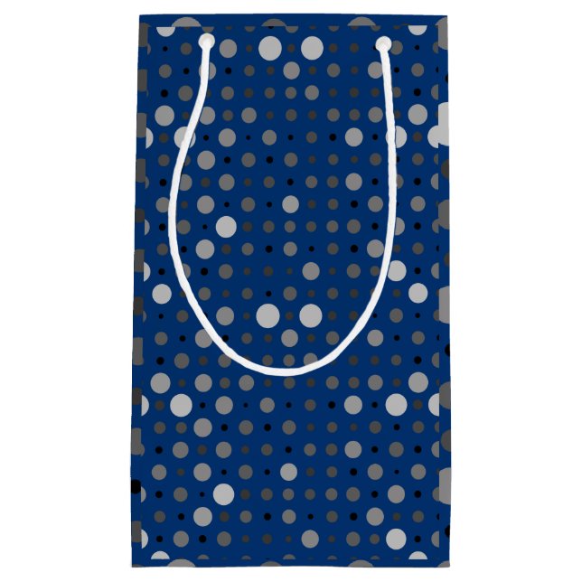 Polka Dot 01.Grey Blue BG Small Gift Bag (Front)