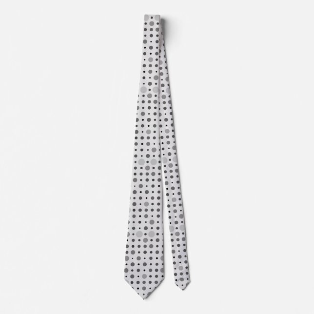Polka Dot 01.Grey OffWhite BG Tie (Front)
