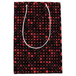 Polka Dot 01A.Red Black BG Medium Gift Bag