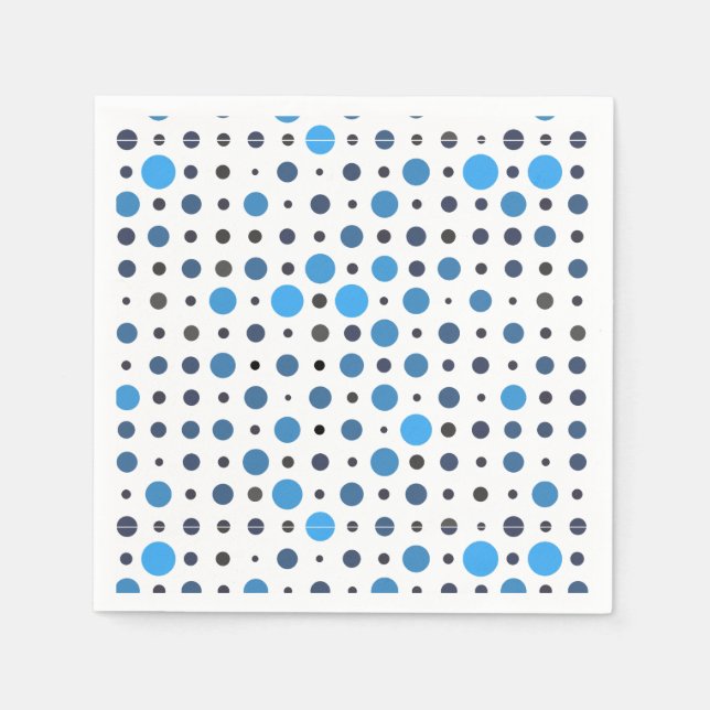 Polka Dot 01X.Blue Shade Napkin (Front)