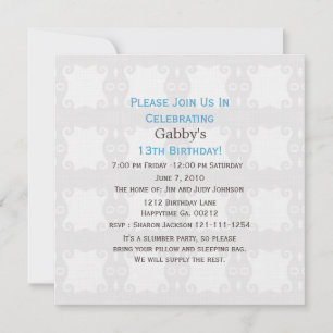 Polka Dot: 13th Birthday Invitations