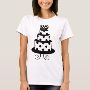 Polka Dot 30th Birthday Cake T-Shirt